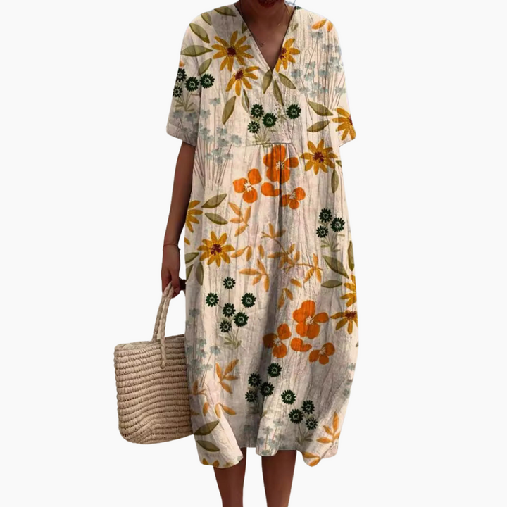 Damen Sommerkleid Mit Blumenmuster | Bunt & Bequem